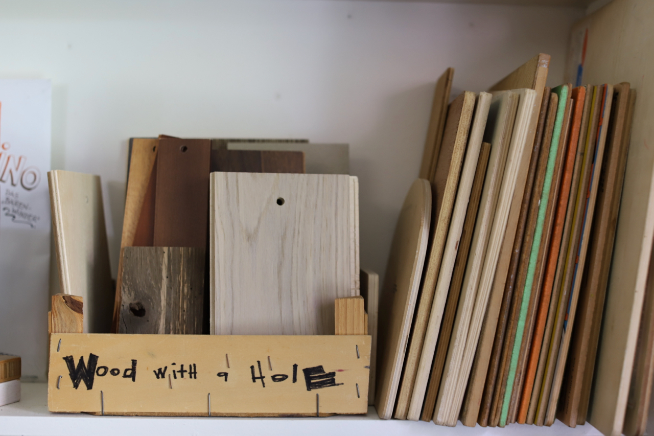Shelf full of wood